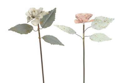 Декор "Роза броканте" в ассортименте 7х7х32см, набор 2шт