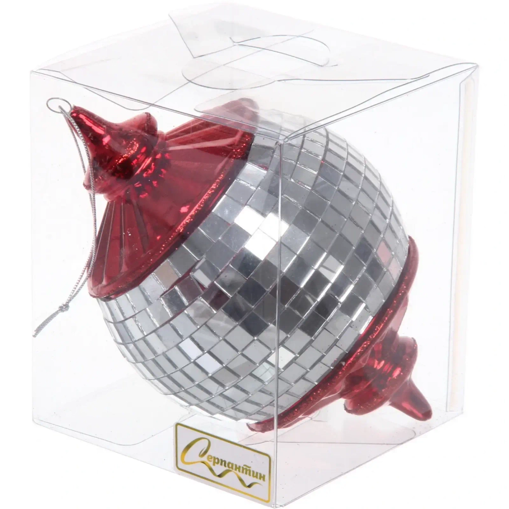 Елочная игрушка «Новогодняя дискотека» 8*8*13 см, красный