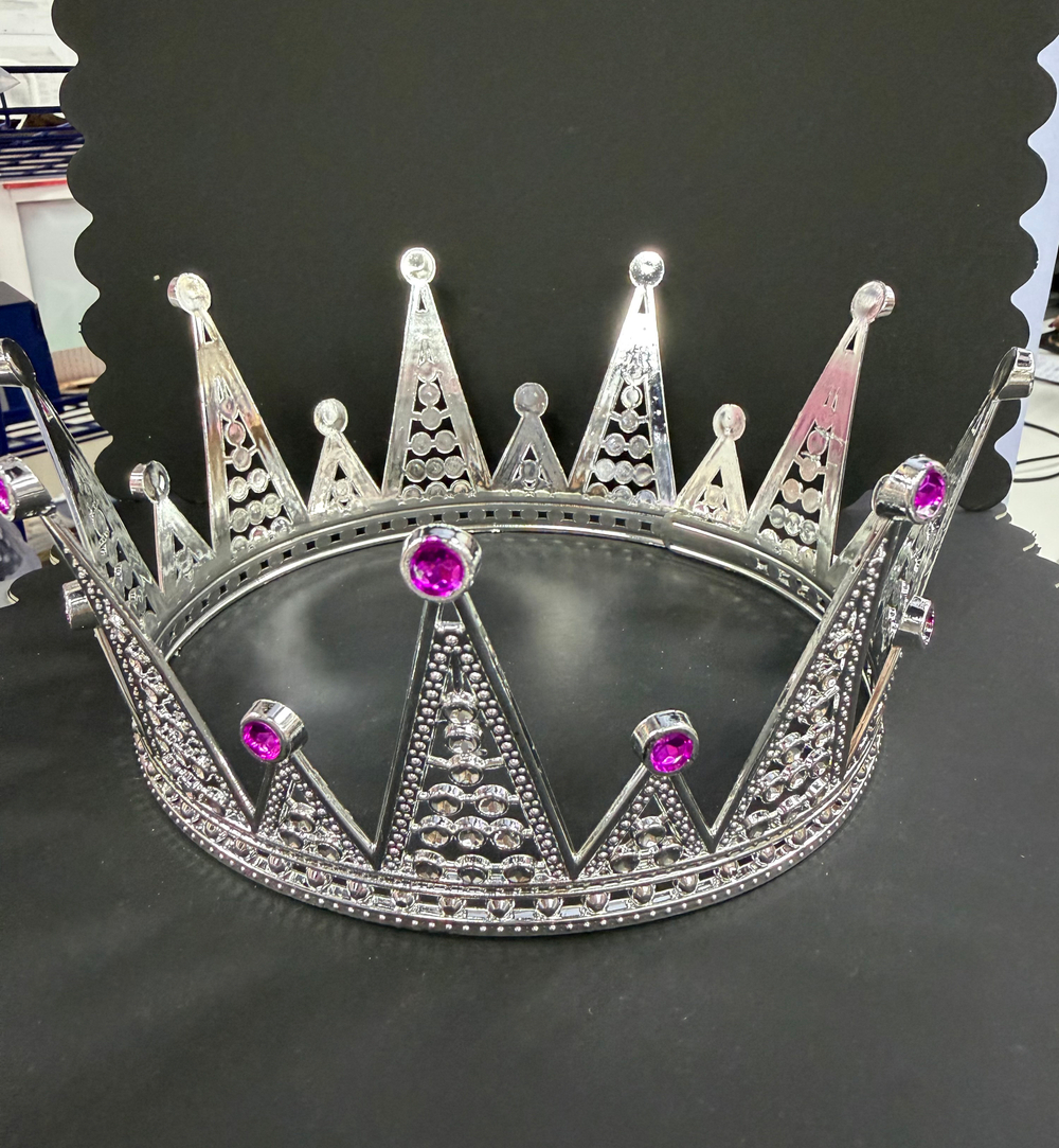 Корона королевы для девочки, цвет серебряный