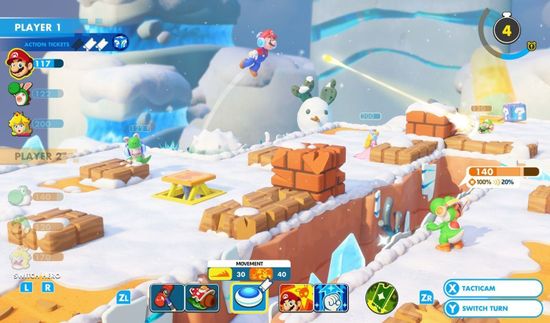 Mario + Rabbids Kingdom Battle (Nintendo Switch, Английская версия, Б/У)