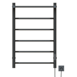 Полотенцесушитель MIXLINE MIRA  80х50 (таймер, 336 Вт, 5 перекладин + ПОЛКА) электрический ГРАФИТ