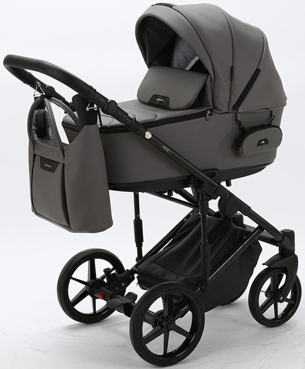 Детская коляска Adamex Zico Deluxe 2 в 1 Z-SA04 СВ.СЕР.ПЕРЛ КОЖА