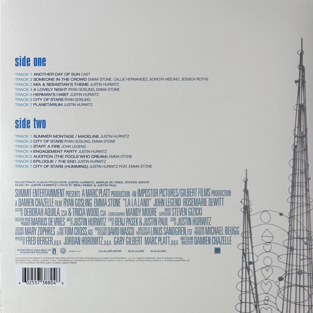 La La Land - Original Motion Picture Soundtrack (Европа 2016г.)