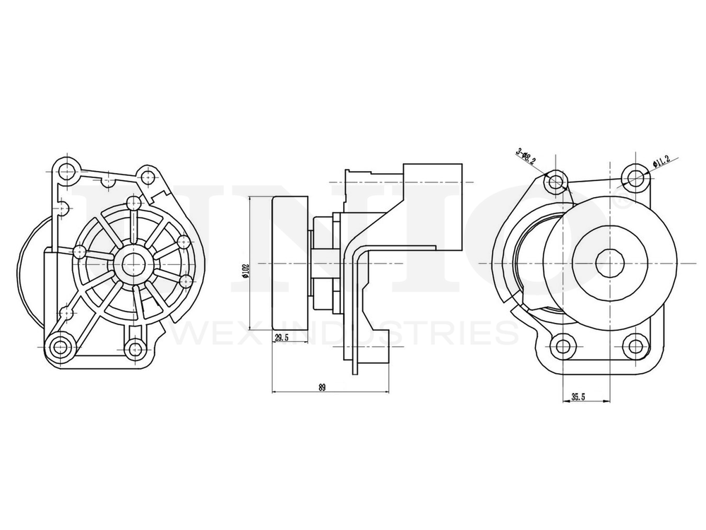 Ролик с натяжителем приводного ремня UNIO TNS-10257