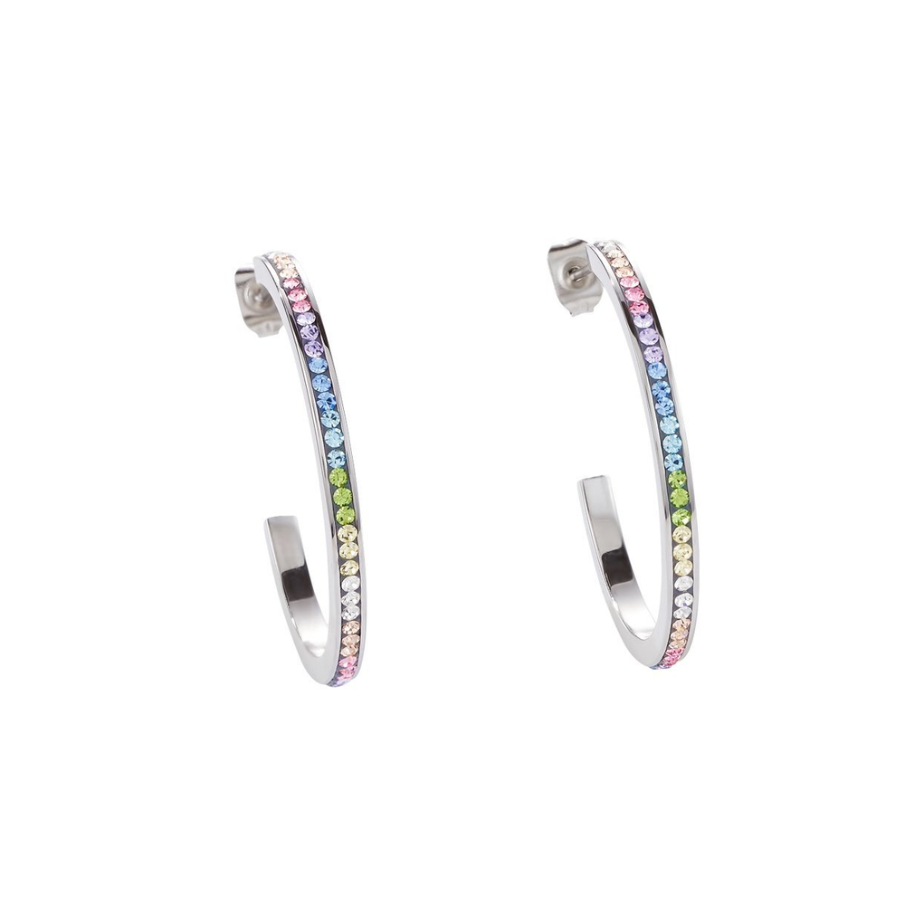 Серьги Coeur de Lion Multicolour Pastel 0129/21-1522 цвет мультиколор, серебряный