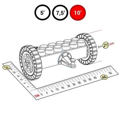 Передний мост с колесами для GigaBloks