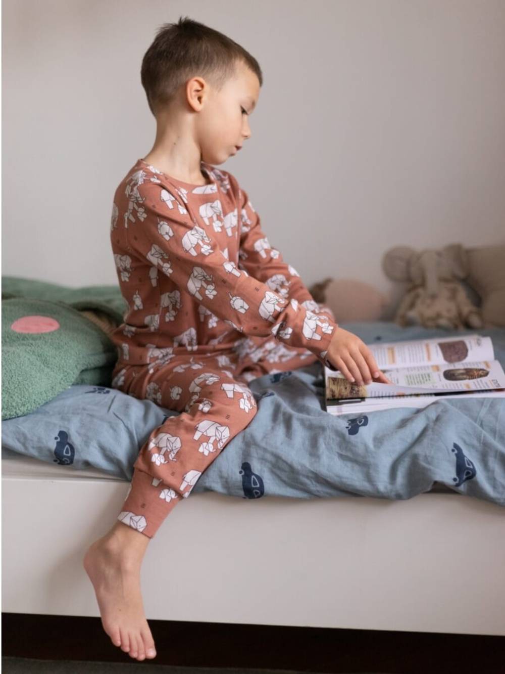 Пижама Mjölk Слоники оригами, на манжетах, уценка