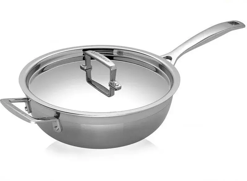Le Creuset Сковорода 3-PLY Saute 24 см с крышкой