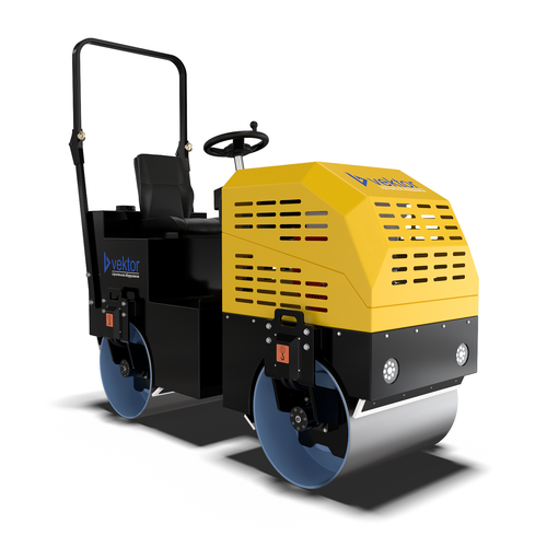 Виброкаток Vektor VRDR-1000 бензиновый, двухвальцовый - [970 кг / Honda GX390]