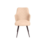 Стул поворотный на 360 градусов Hunt ромб, бархат бежевый 5 / чёрный конус