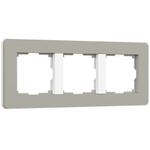 Рамка на 3 поста Split (дымчатый/белый, soft-touch)