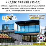 Пленка солнцезащитная тонировочная HP BLUE 30 LUXFIL, рулон (размер 1,524x30м.)
