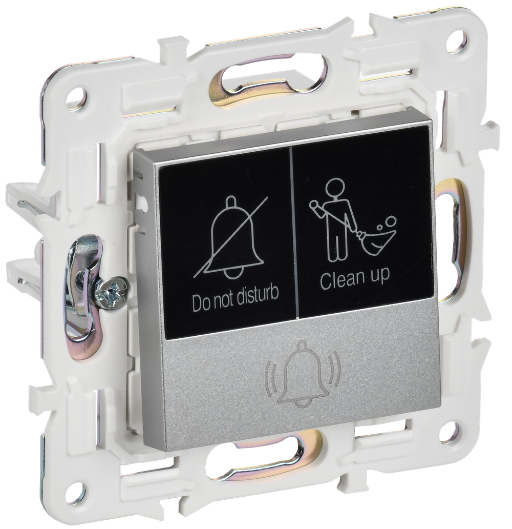 SKANDY Кнопка звонка с индикацией для отелей 10А SK-V17S серебряный IEK