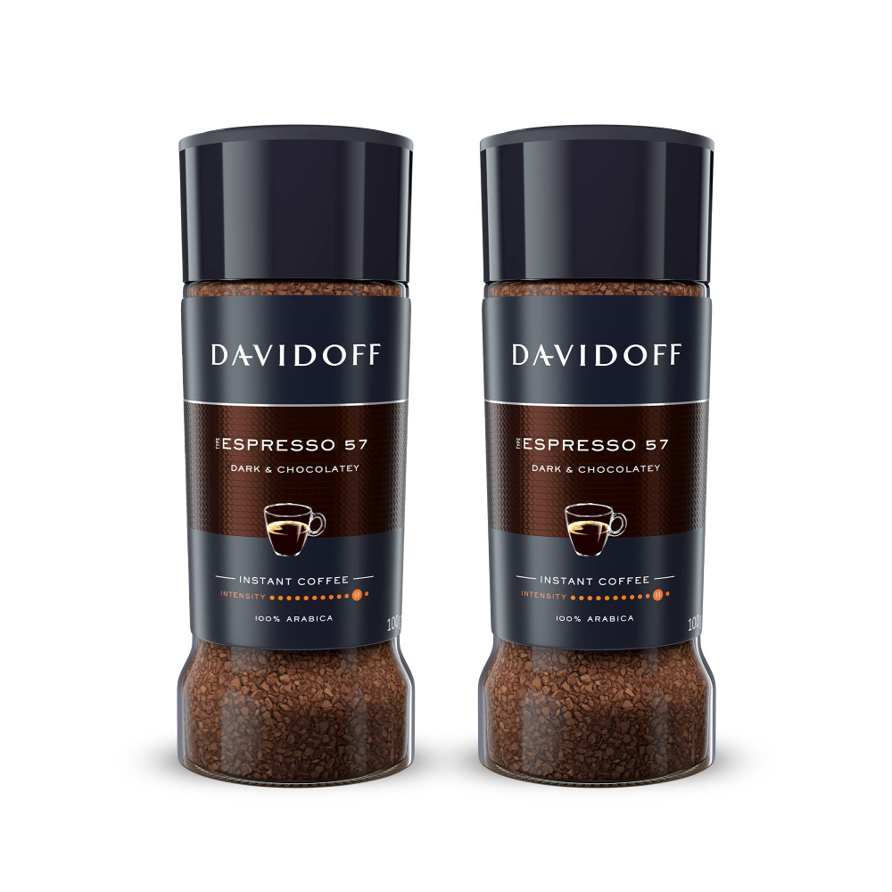 Кофе растворимый Davidoff Espresso 57, 100 г стеклянная банка (Давидоф) х 2 шт