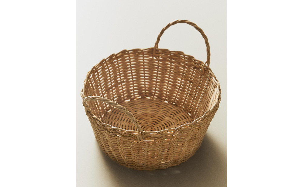 Zara Home Корзина из ротанга, цвет бежевый, 20 см