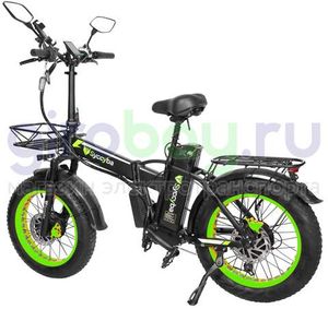 Электровелосипед Syccyba F10 Pro Dual 48V/23Ah (полный привод) - Салатовый обод фото №7