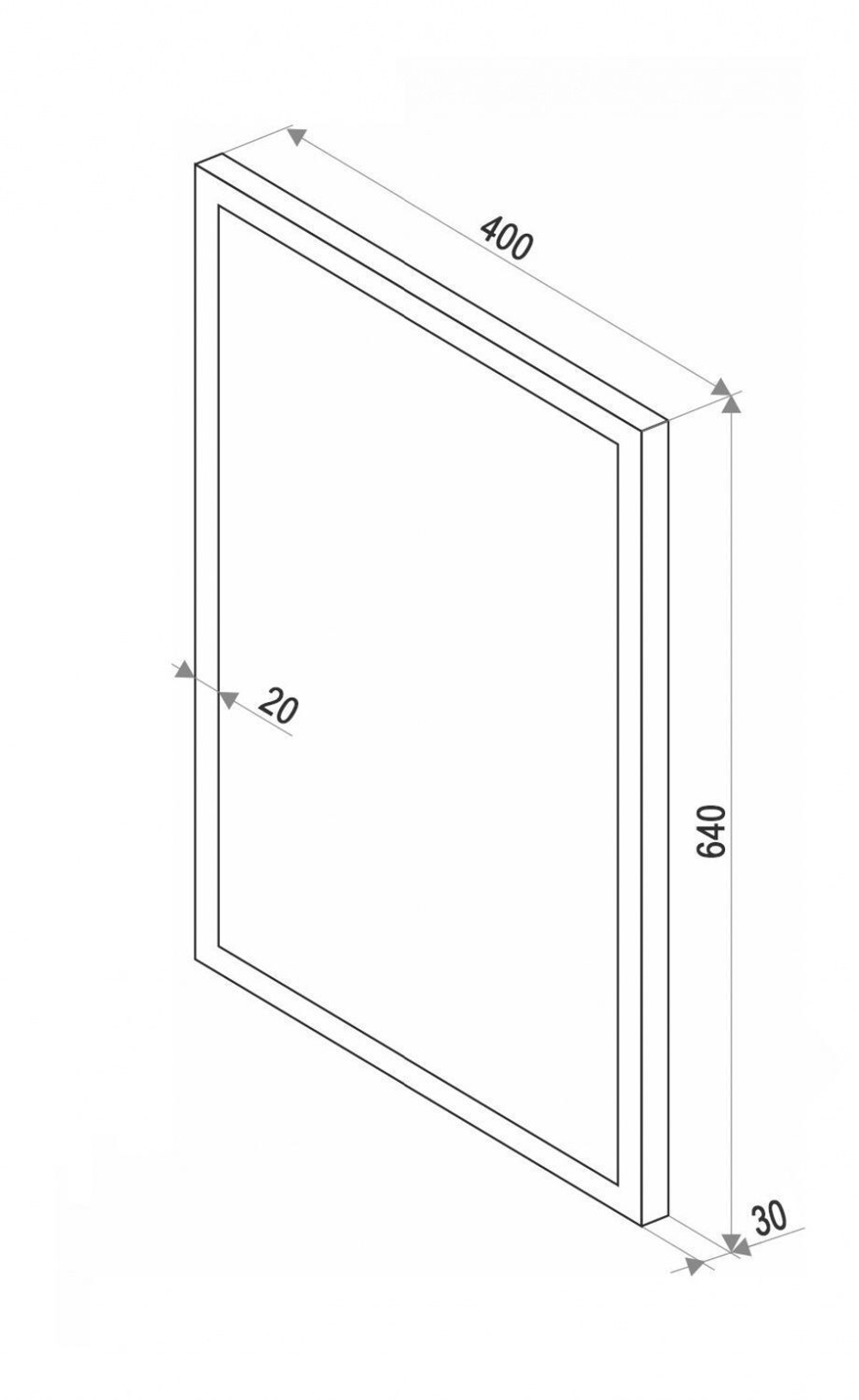 Зеркало с подсветкой ART&MAX FAMILY 400x640" AM-Fam-400-640-DS-F