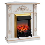 Каминокомплект Real Flame Anita Corner WT с очагом Fobos Lux Brass (угловой)