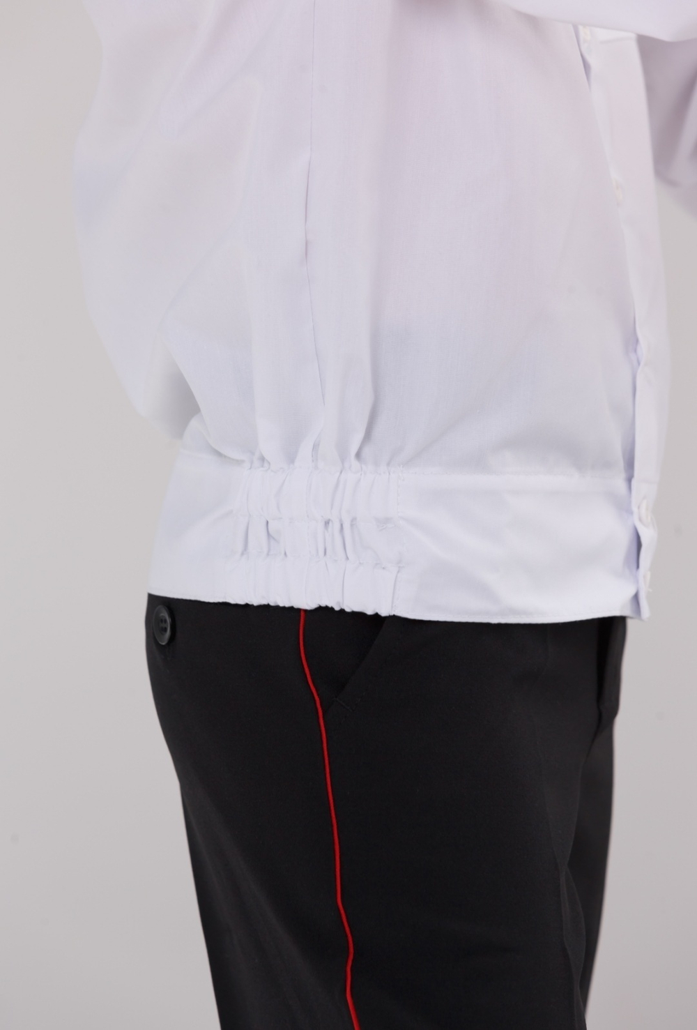 Рубашка форменная кадетская для кадетов казачья школьная детская белая длинный рукав хлопковая хлопок