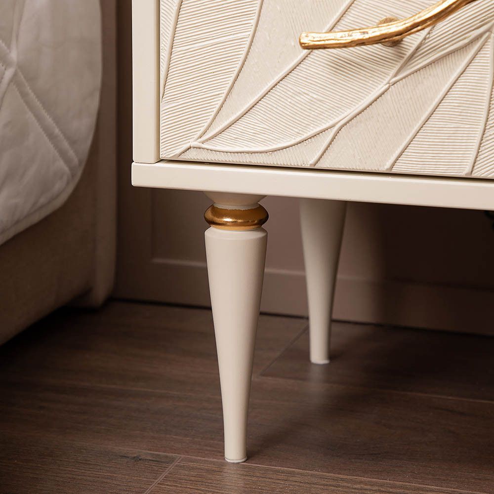 Тумба Арт Колор leaves Классик Голд Кремовый белый