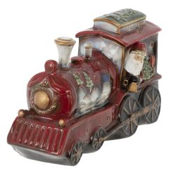 GAEM Фигурка декоративная c подсвет "Дед Мороз на поезде" (AAx3, н/п), L27 W10 H15 см