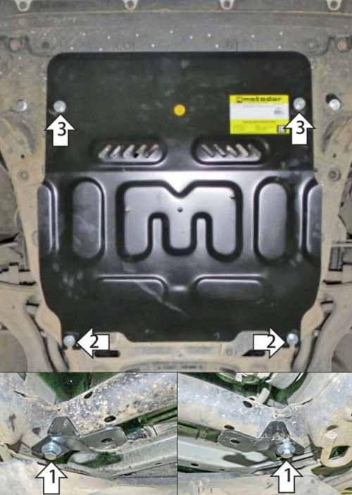 Защита стальная для Honda Stepwgn, FWD; V=1,5 АКПП, 2015-2022 Motodor.70813