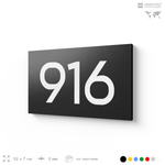 Номер на дверь 916, табличка на дверь для офиса, квартиры, кабинета, аудитории, склада, черная 120х70 мм, Айдентика Технолоджи