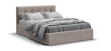Белла Кровать без ПМ 140 Велюр Монолит латте