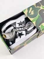 A Bathing Ape Bape Sta Patent Leather Black White