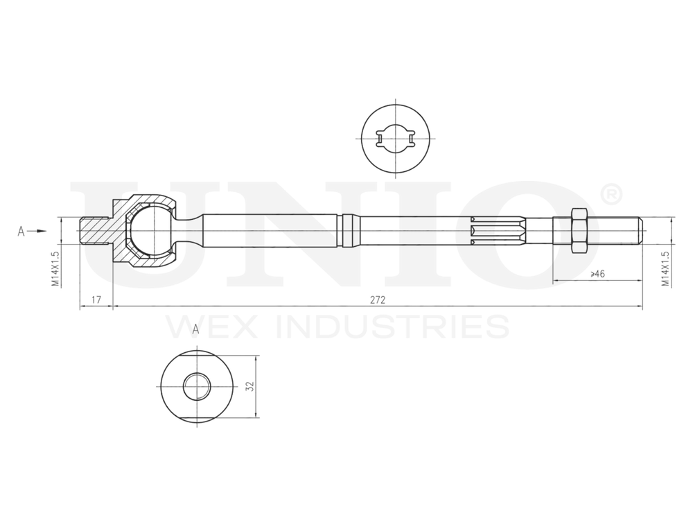 Тяга рулевая UNIO SSP-30002