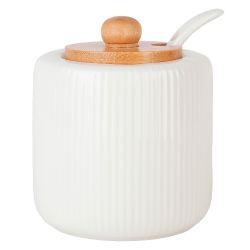 Сахарница с ложкой "Naturel" 8*8*9см. v=220мл. (подарочная упаковка)