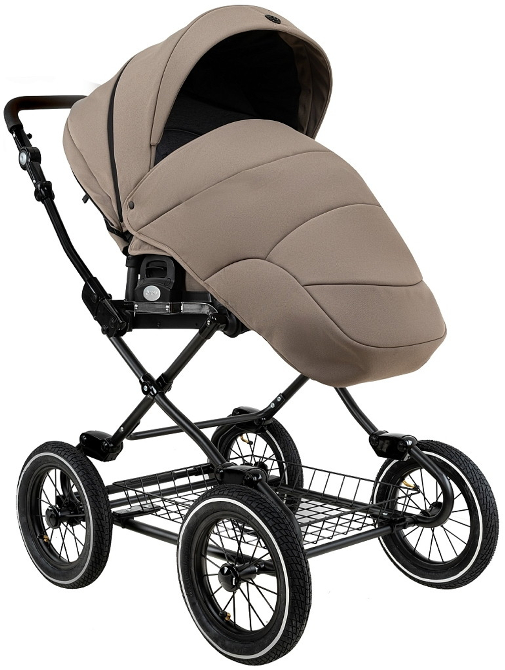 Детская коляска Roan Bass Next Classic d12 2.0 3 в 1 с автокреслом Pituso Baesa Pro Black BNC/80/2 Hazel/Black/руч.Black