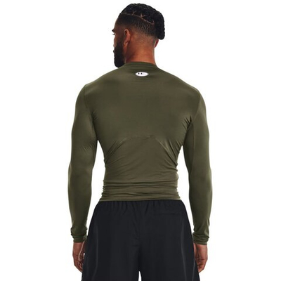 Баскетбольная футболка UNDER ARMOUR HG ARMOUR COMP LS MARINE OD GREEN / WHITE