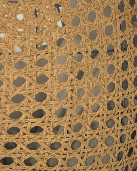 Подвесное кресло Cira с темно-серым основанием с натуральной отделкой