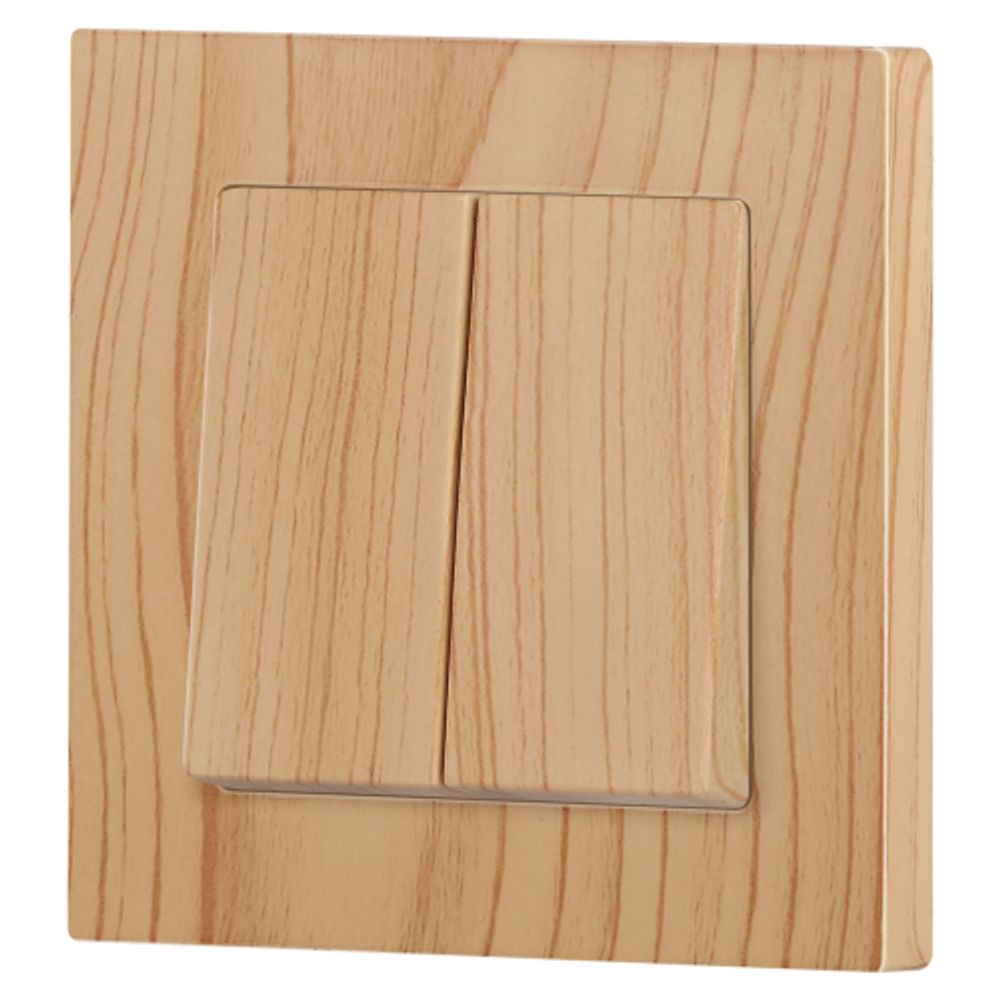 Выключатель Intro Accent 6-104-11 двойной, 10А-250В, IP20, СУ, AL/CU, сосна | Intro