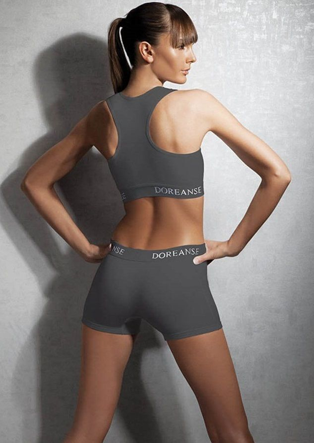 Удобный трикотажный спортивный бюстгальтер Doreanse Modal Basic (Размер: L) (Цвет: черный)