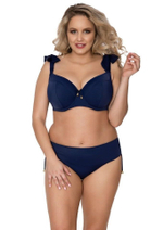 Однотонные плавки-миди с регуляцией высоты (Размер: XL) (Цвет: темно-синий)