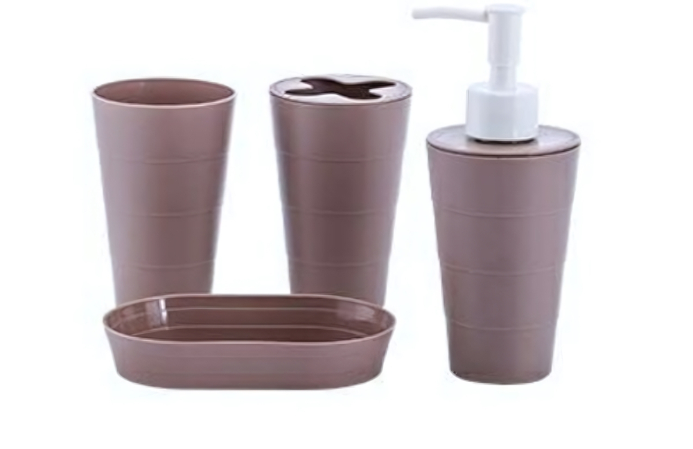 Набор для ванной из 4-х предметов «Монро» шоколад