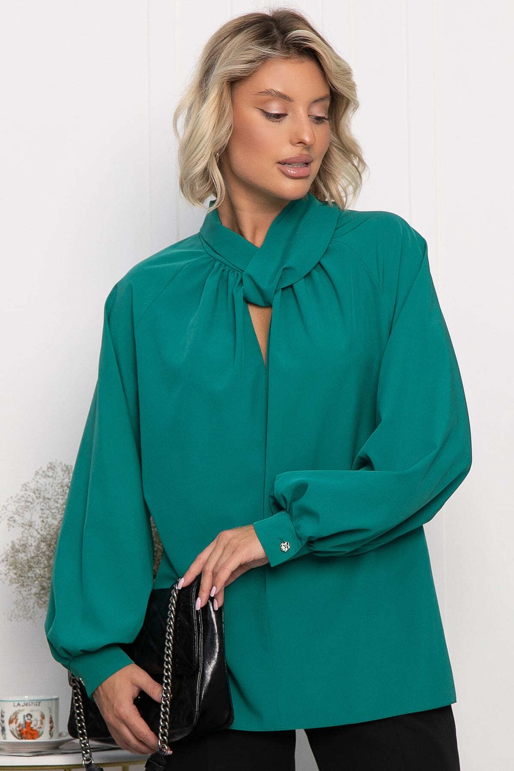 Блуза Юрмала (изумруд) Б14268-30М LT Collection