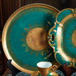 Кофейный сервиз на 6 персон «Богемский изумруд»