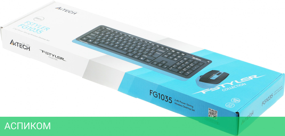 Набор периферии A4Tech Fstyler FG1035 Navy Blue черный/синий