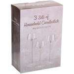 Подсвечники в наборе 3шт «Сrispy» 7,5*20,23,26см