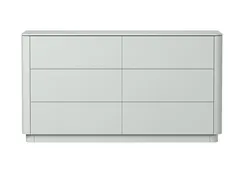 Комод Tammi 6 ящиков ширина 140 см (светло-серый)