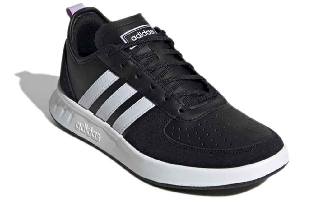 Adidas Court 80s Core Black Cloud White Purple Tint Women"s