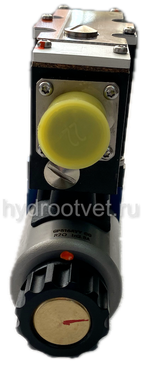 4WRAE6E07-2X/G24K31/A1V - Пропорциональный распределитель со встроенной электроникой Ду6, A1 = ±10 В, номинальный расход 7 л/мин, схема E