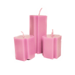 Свечи крест розовые / пчелиный воск / 95х37 мм и 47х37 мм