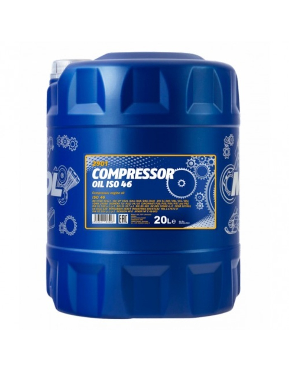 MANNOL Compressor Oil ISO 46 2901 Масло компрессорное, 20л