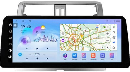 Магнитола для Toyota Land Cruiser Prado 150 2014-2017 (рамка 10) - FarCar монитор 12.3" 2K QLED на Android 14, TS10, CarPlay, 4G SIM-слот