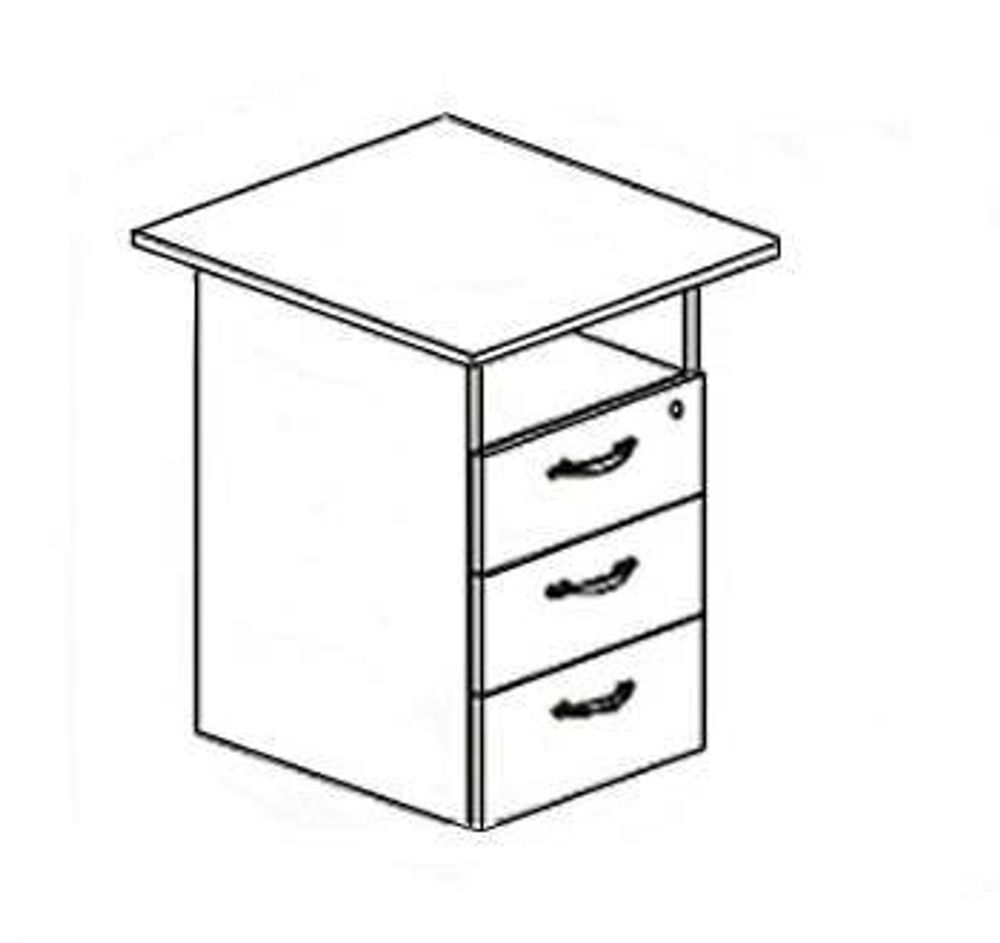 Тумба приставная с замком Рубин 41.(42).58