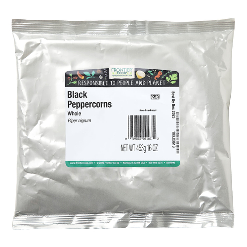 Frontier Co-op, цельный черный перец горошком, 453 г (16 унций)